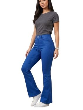 JC & JQ cobalt blue high waisted super stretch Jeans